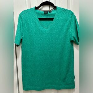 Boss Teal V-Neck‎ Short Sleeve Top